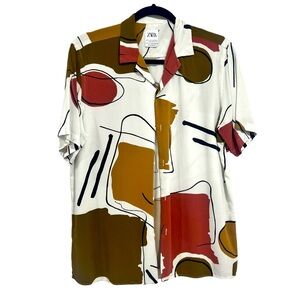 Zara geometric printed shirt